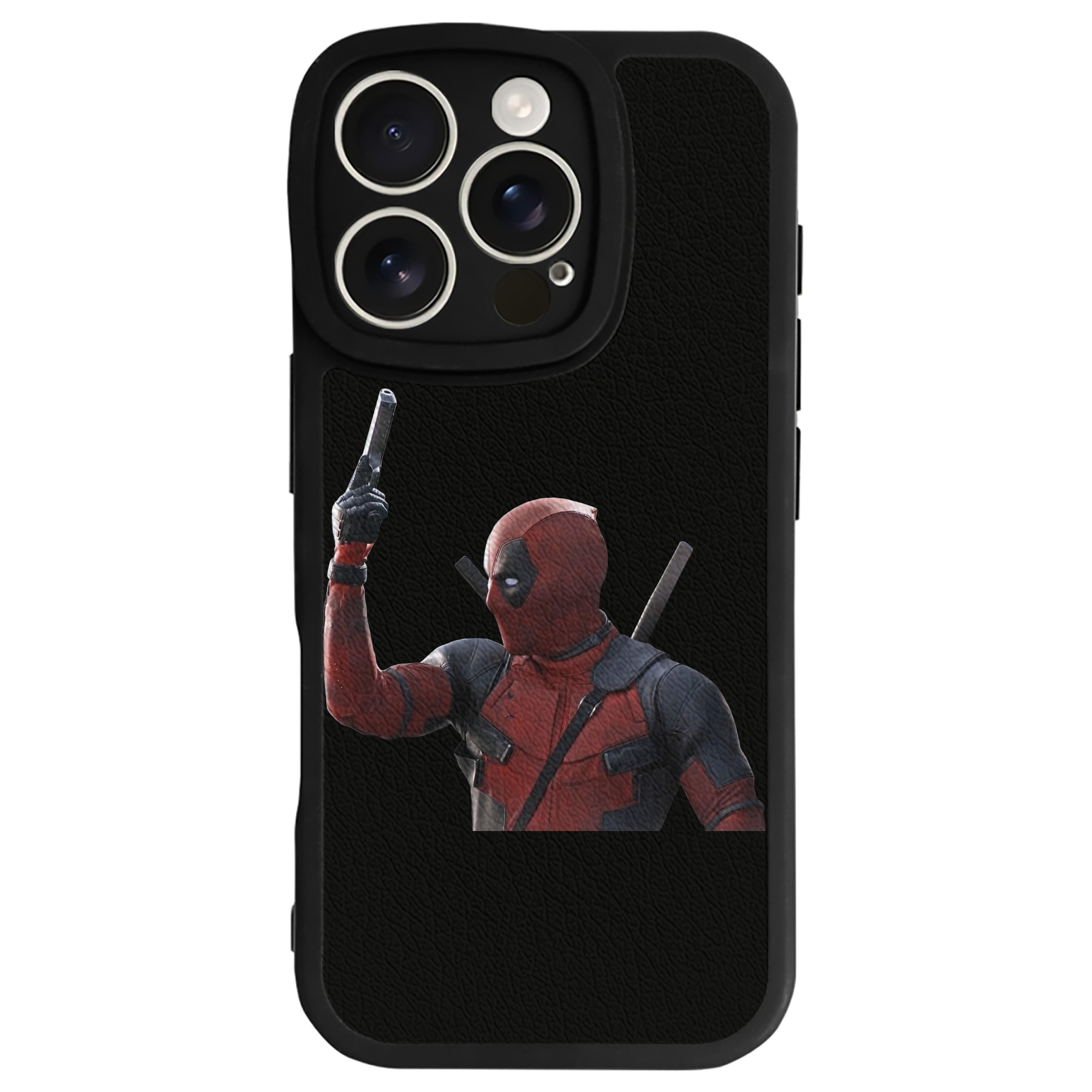 （画像用） Deadpool デッドプール 【iPhone 16シリーズ対応】シリコンスマホケース（レザー調） 材質：シリコン